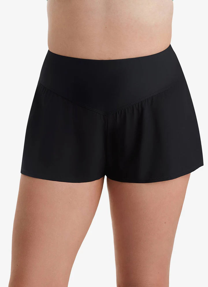 Vee Band Flare Short Swim Bottom