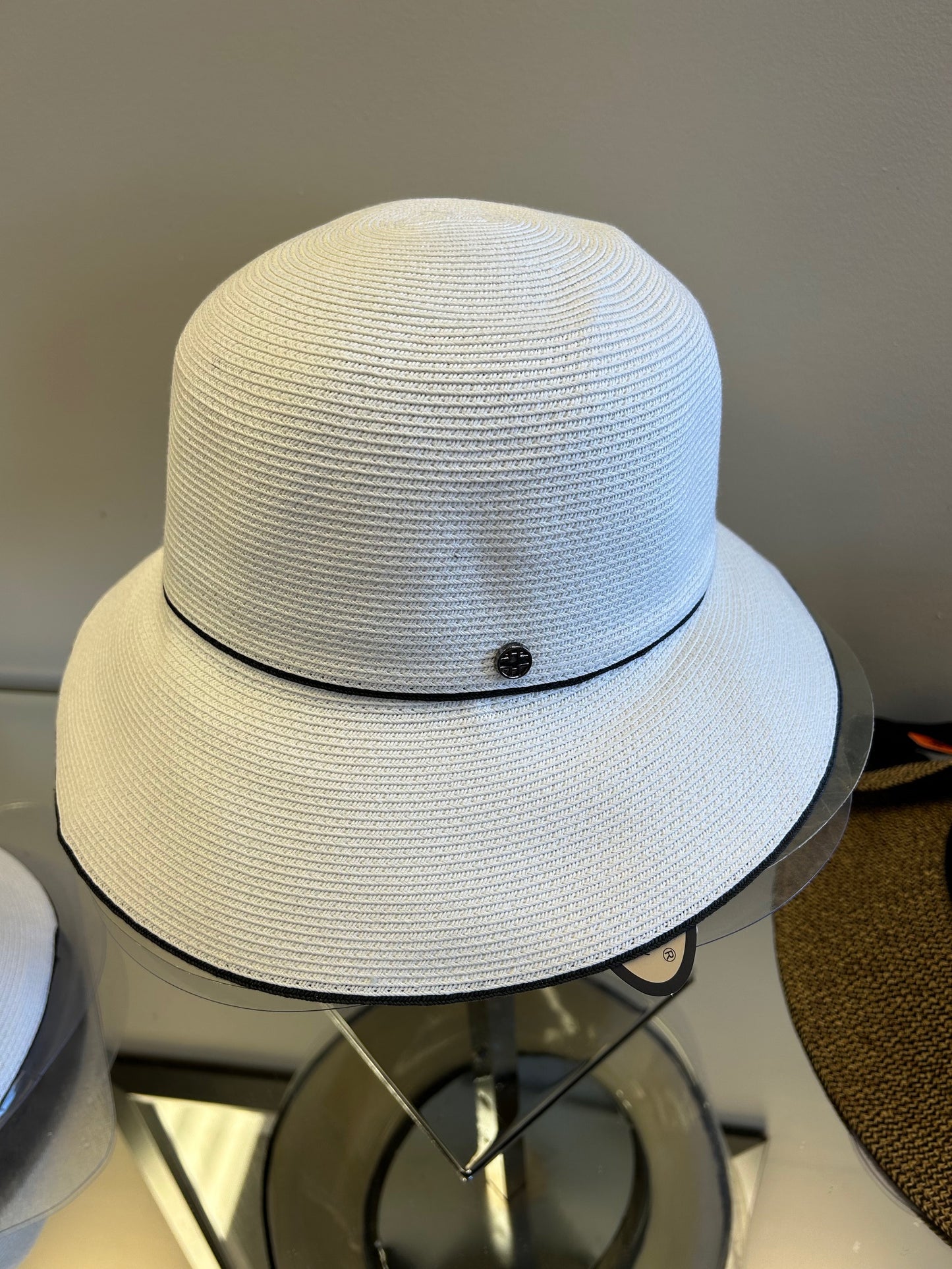 White Straw Brimmed Hat