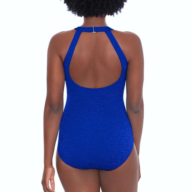 High Neck Active "KRINKLE' Swimsuit