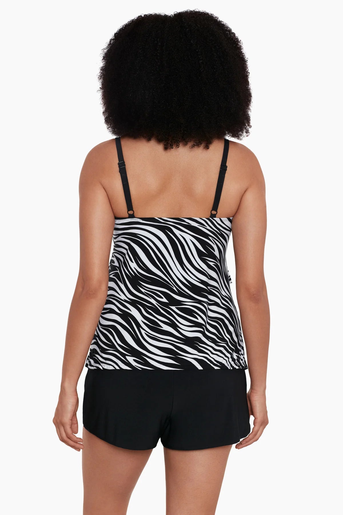 Ruffle Long Torso Faux Shortini W/ Pockets Animal Instinct