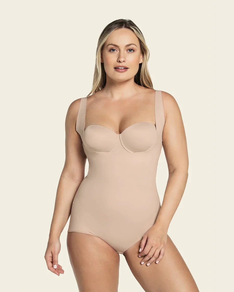 Plunge back classic sculpting body shaper