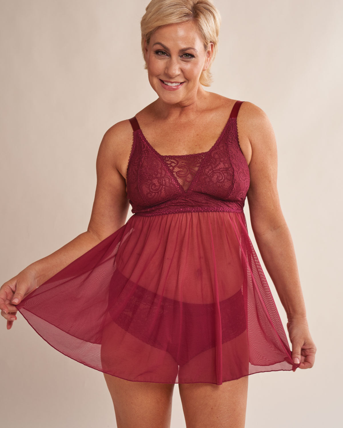Wine Mastectomy Babydoll
