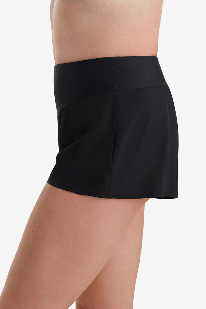 Vee Band Flare Short Swim Bottom