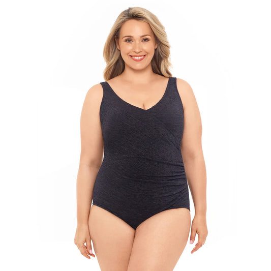 Mock Neck "KRINKLE" Mio Swimsuit