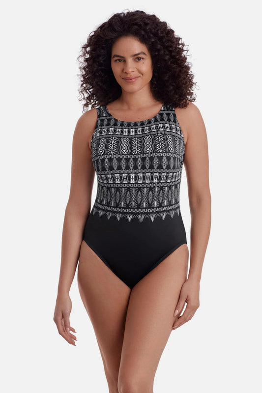 Tribal Nights High/Neck Swimsuit