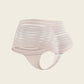 Slimming Lace Stripe Hight-Waisted Thong Panty