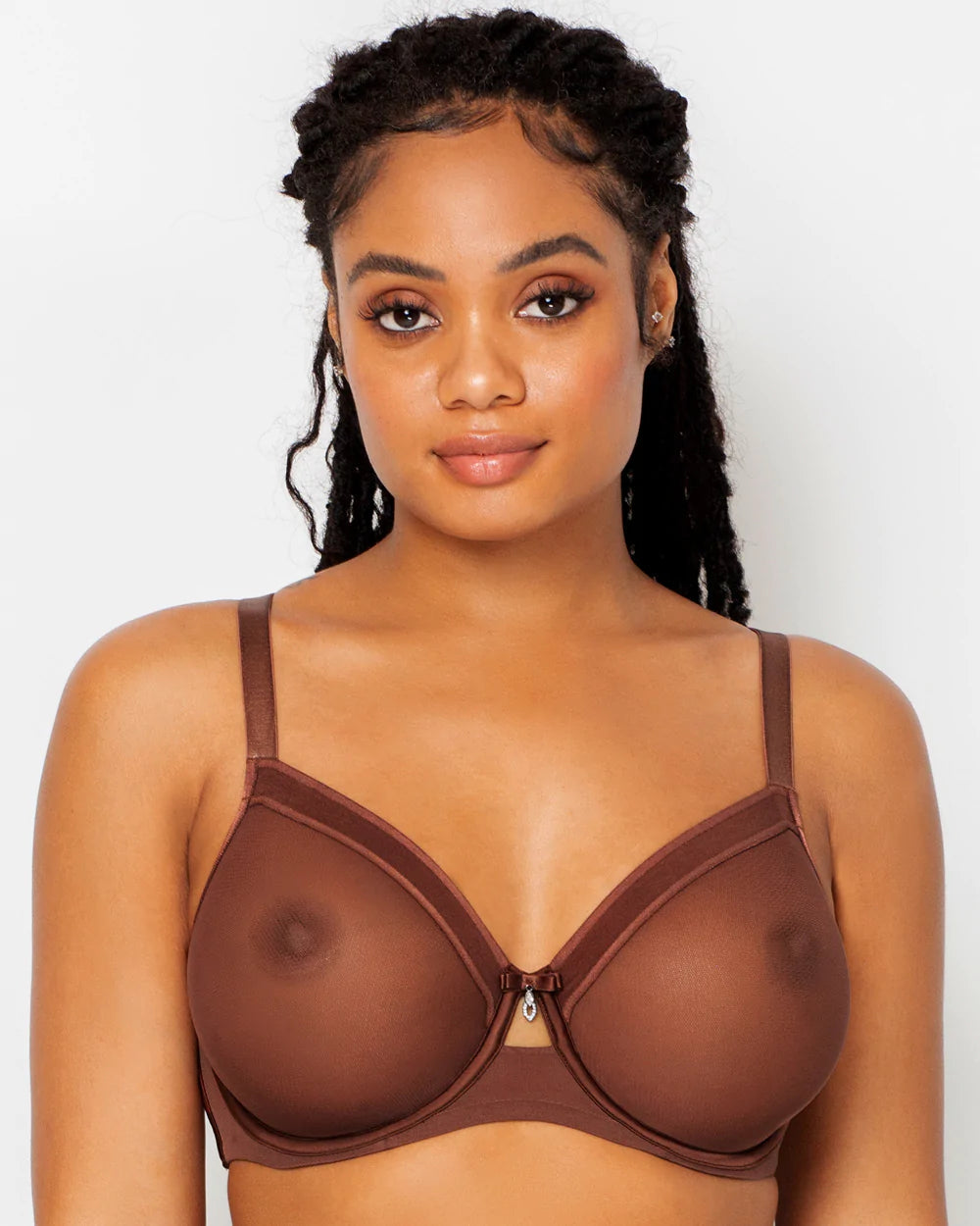 Sheer Mesh Unlined Underwire Bra-36