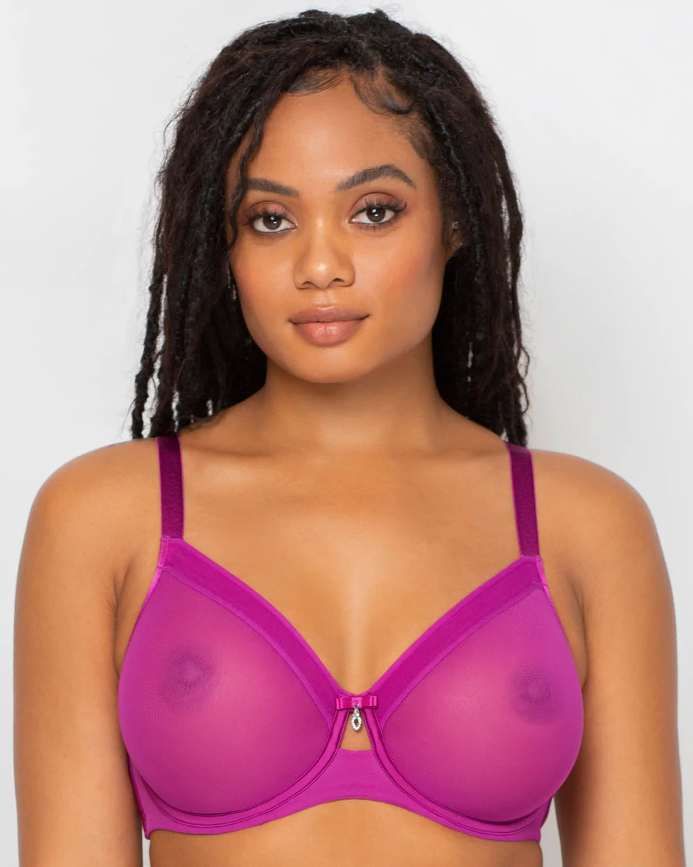 Sheer Mesh Unlined Underwire Bra-36
