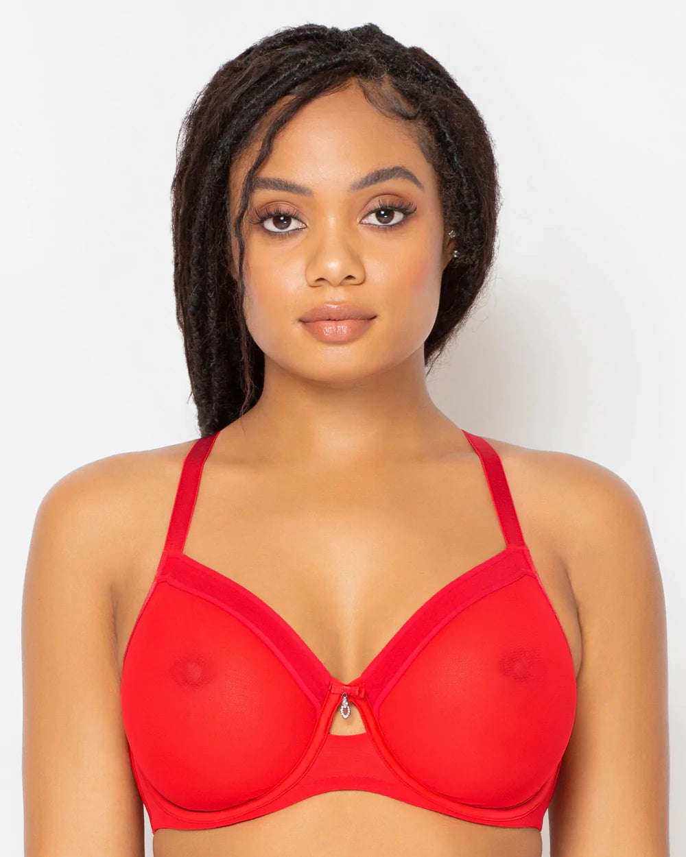 Sheer Mesh Unlined Underwire Bra