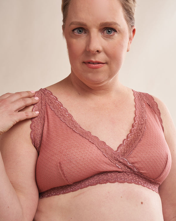 Dusty Rose Susan Pocketed Mastectomy Bra