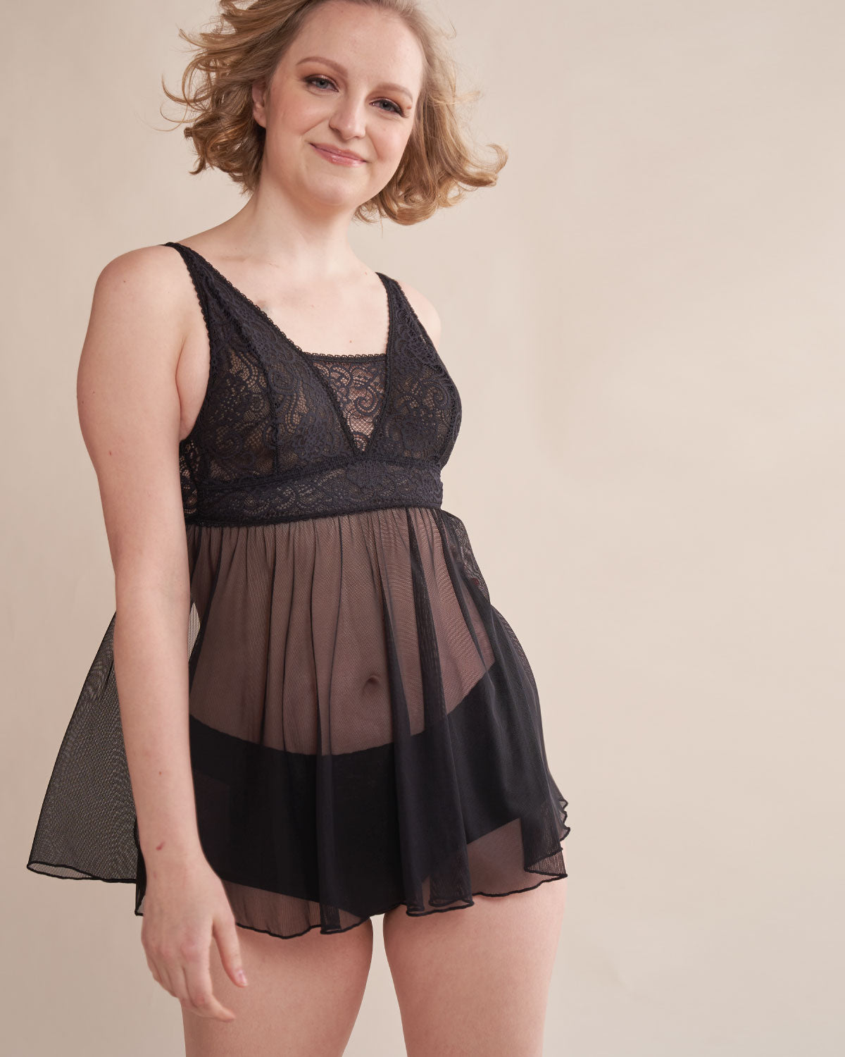 Black Mastectomy Babydoll 