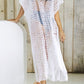 Knitted V-neck Slit Beach Dress