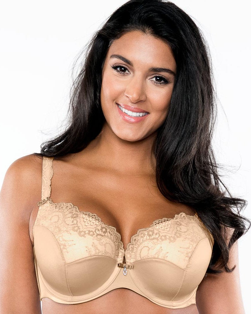 Nude Tulip Lace Push Up Bra