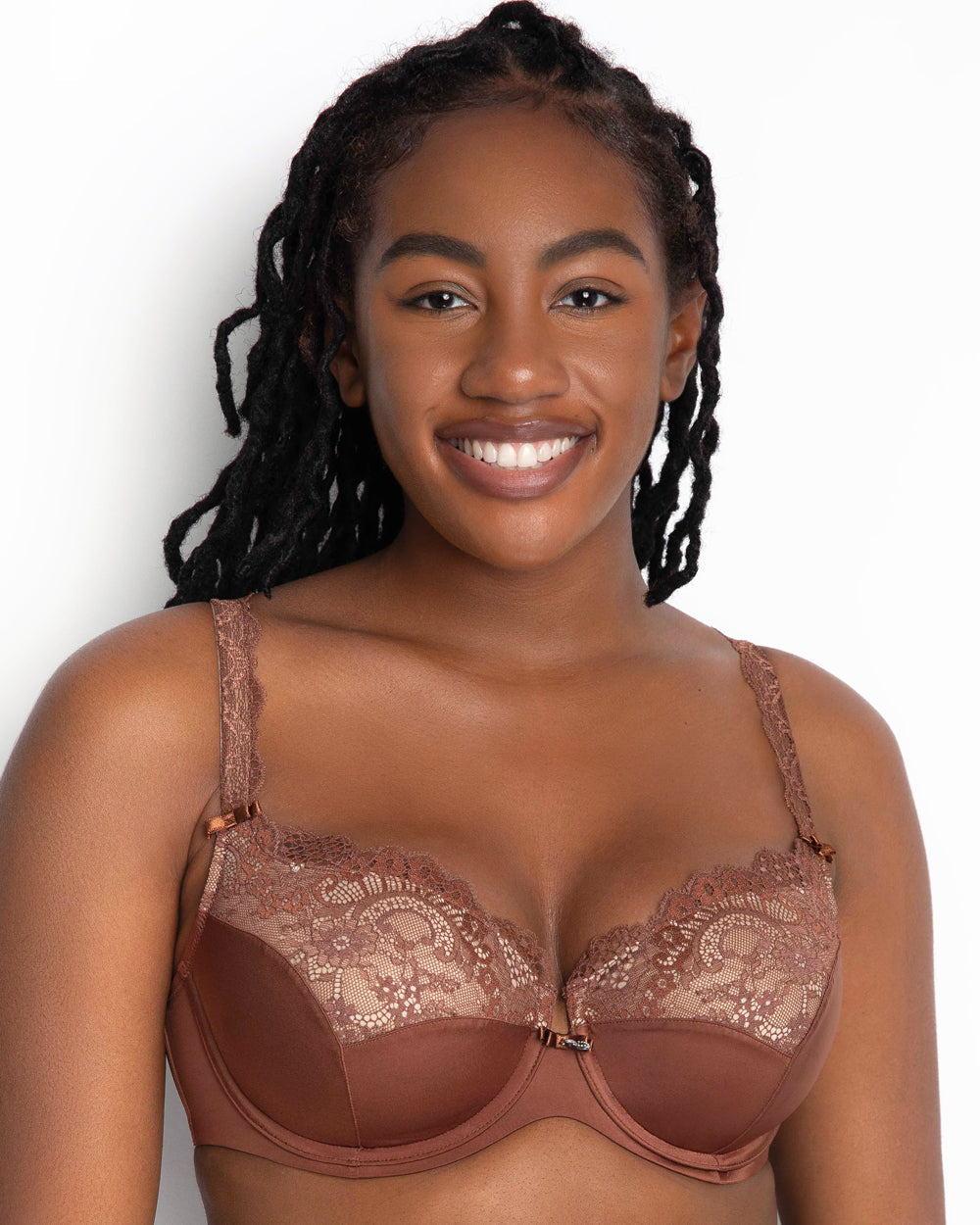 Chocolate Tulip Lace Push Up Bra