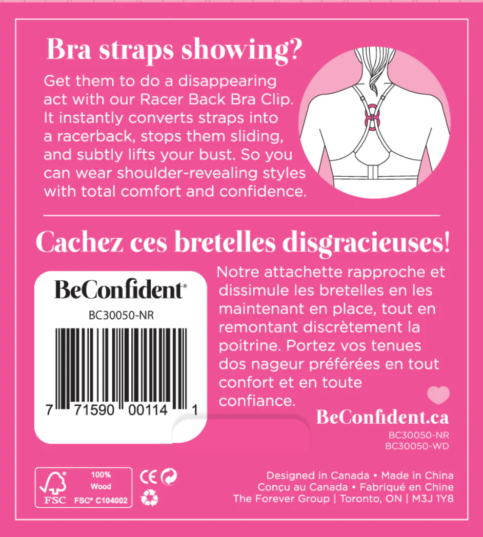 BC30050 Be Confident Racer Back Bra Clips (set of 3)